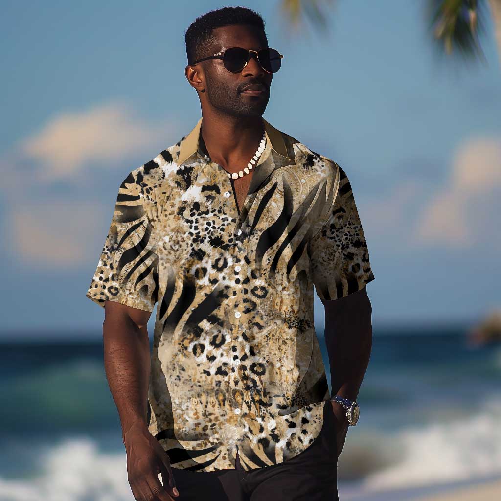 African Wild Animal Skins Hawaiian Shirt Zebra Tiger Leopard Mix Skin LT9