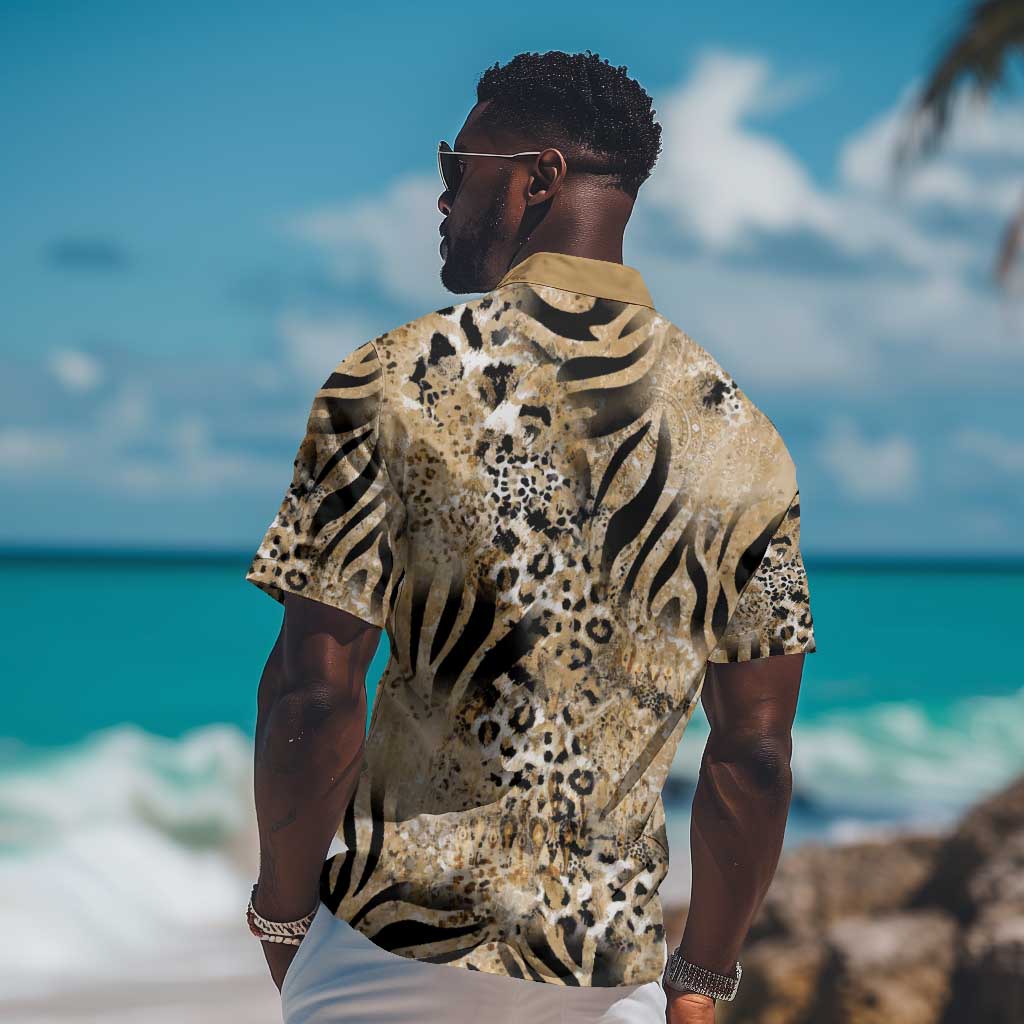 African Wild Animal Skins Hawaiian Shirt Zebra Tiger Leopard Mix Skin LT9