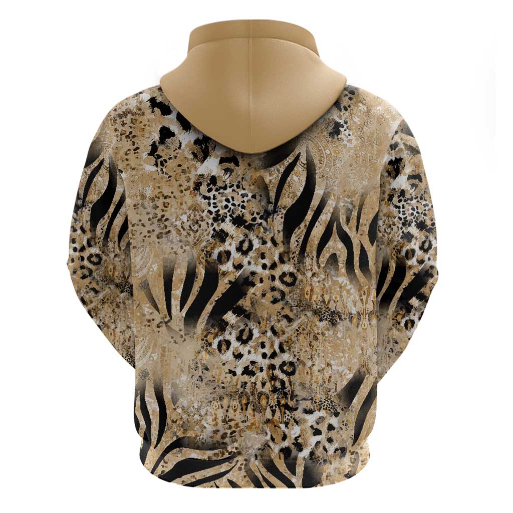 Wild Animal Skins Hoodie Zebra Tiger Leopard Mix Skin LT9