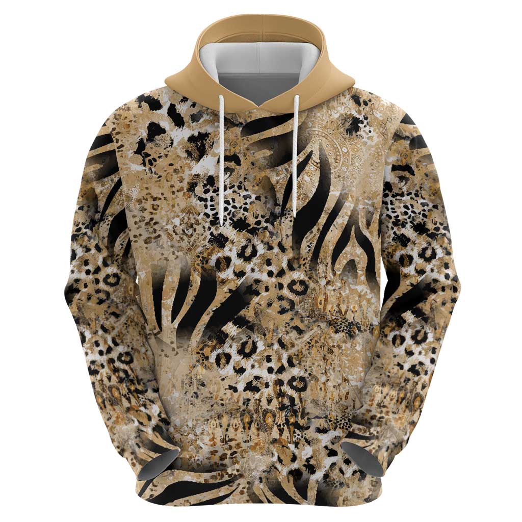 Wild Animal Skins Hoodie Zebra Tiger Leopard Mix Skin LT9