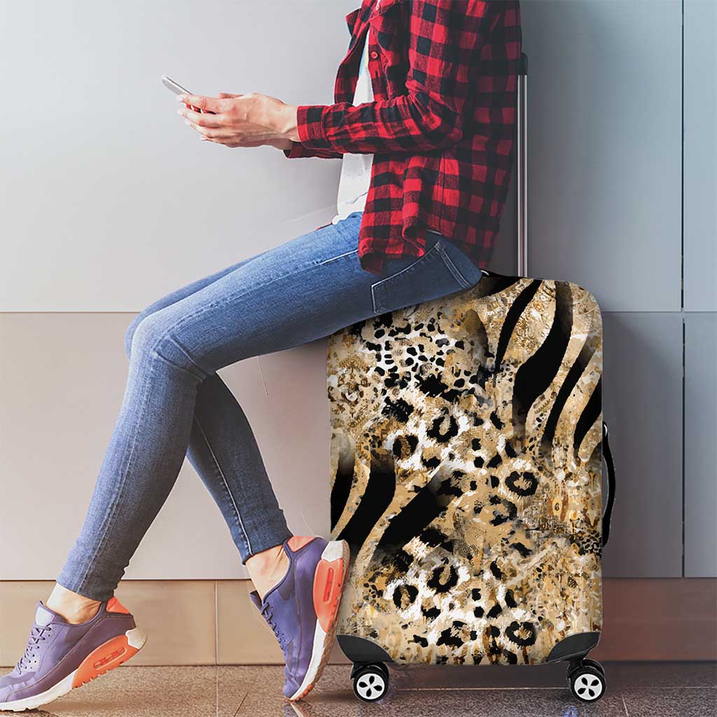Wild Animal Skins Luggage Cover Zebra Tiger Leopard Mix Skin LT9
