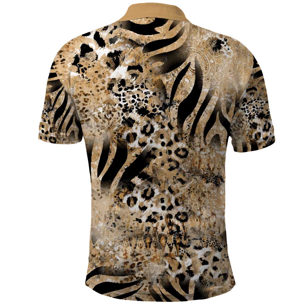 Wild Animal Skins Polo Shirt Zebra Tiger Leopard Mix Skin LT9