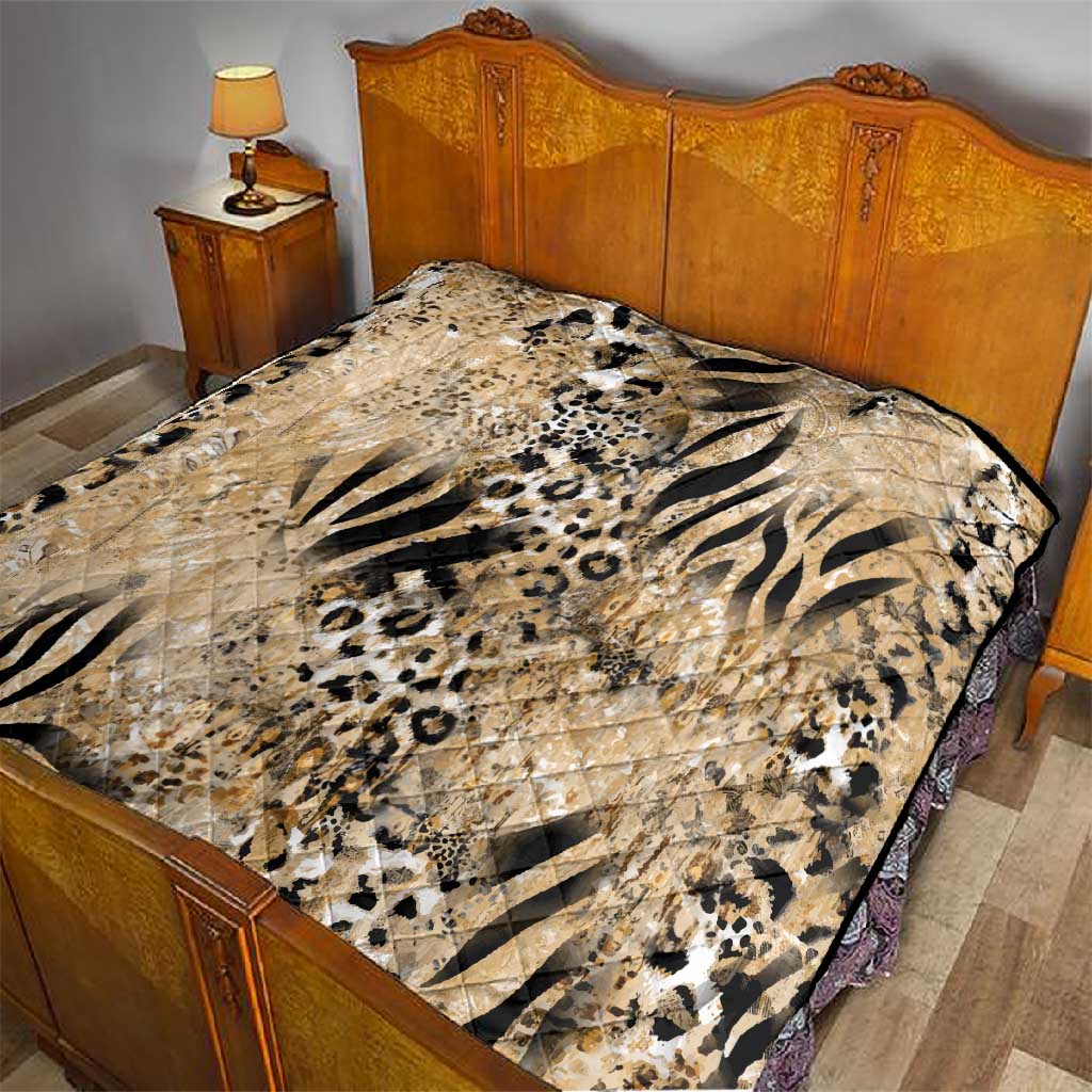 African Wild Animal Skins Quilt Zebra Tiger Leopard Mix Skin LT9
