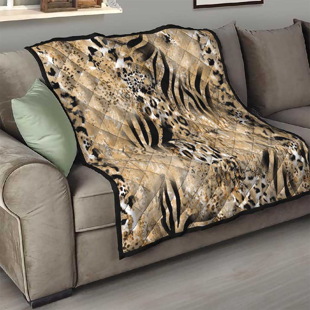 African Wild Animal Skins Quilt Zebra Tiger Leopard Mix Skin LT9