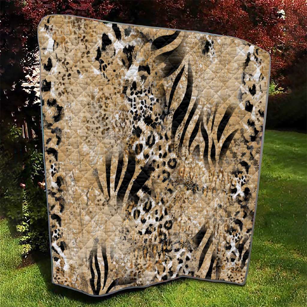 African Wild Animal Skins Quilt Zebra Tiger Leopard Mix Skin LT9