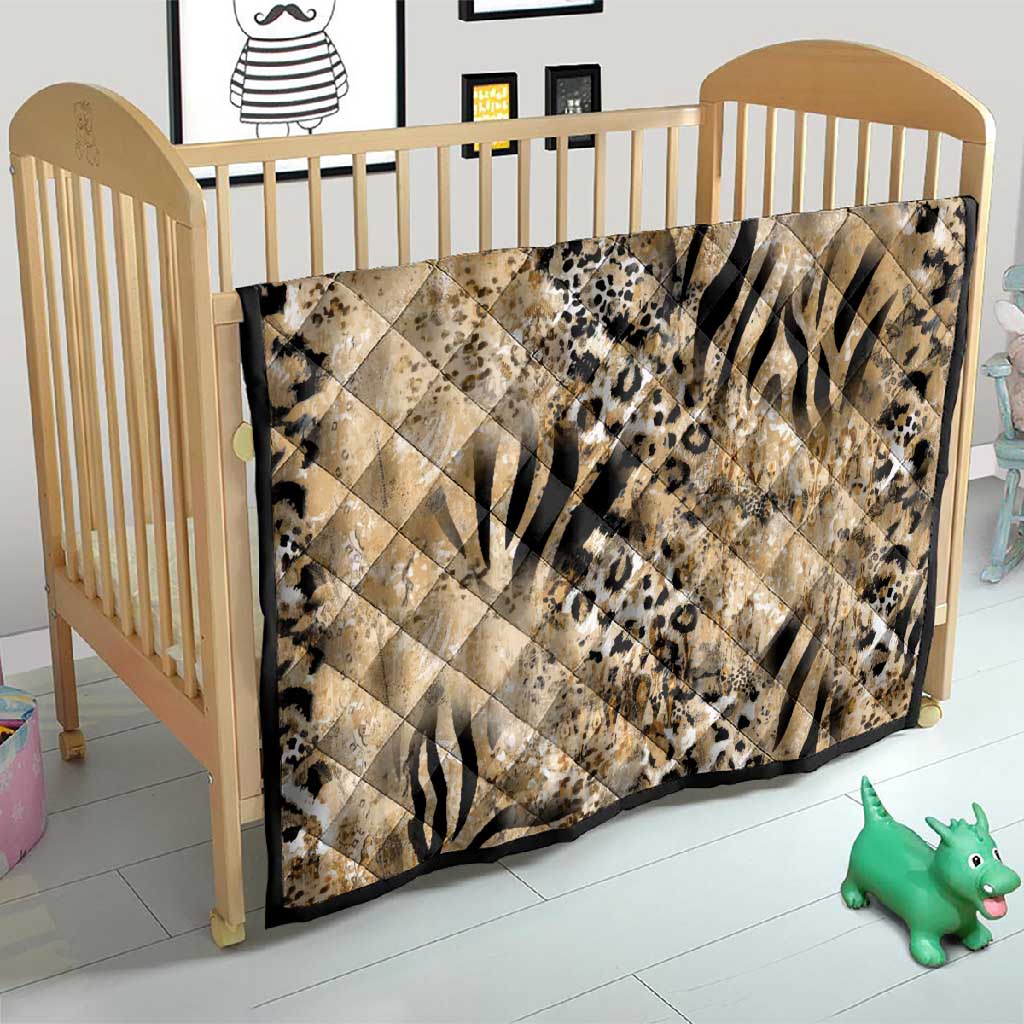 African Wild Animal Skins Quilt Zebra Tiger Leopard Mix Skin LT9