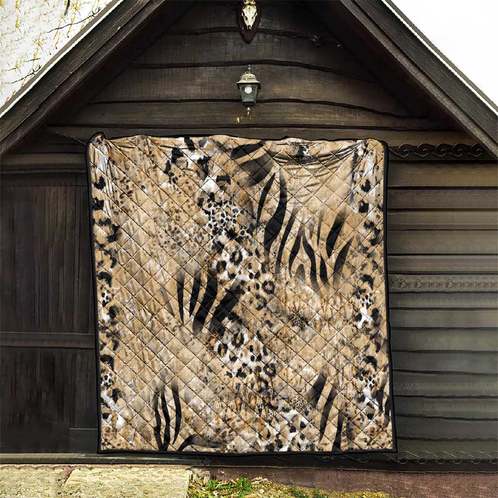 African Wild Animal Skins Quilt Zebra Tiger Leopard Mix Skin LT9