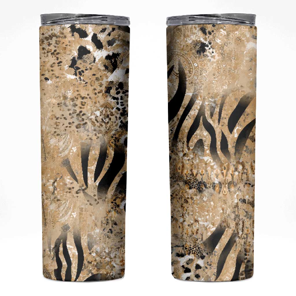 African Wild Animal Skins Skinny Tumbler Zebra Tiger Leopard Mix Skin LT9