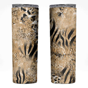 African Wild Animal Skins Skinny Tumbler Zebra Tiger Leopard Mix Skin LT9