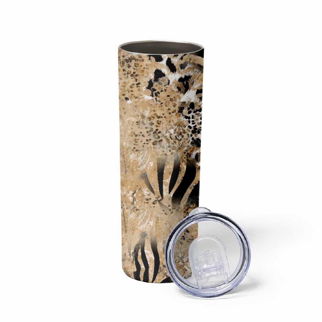 African Wild Animal Skins Skinny Tumbler Zebra Tiger Leopard Mix Skin LT9