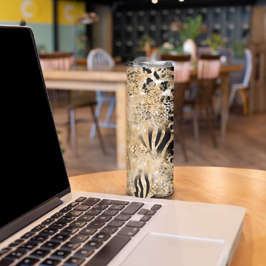 African Wild Animal Skins Skinny Tumbler Zebra Tiger Leopard Mix Skin LT9