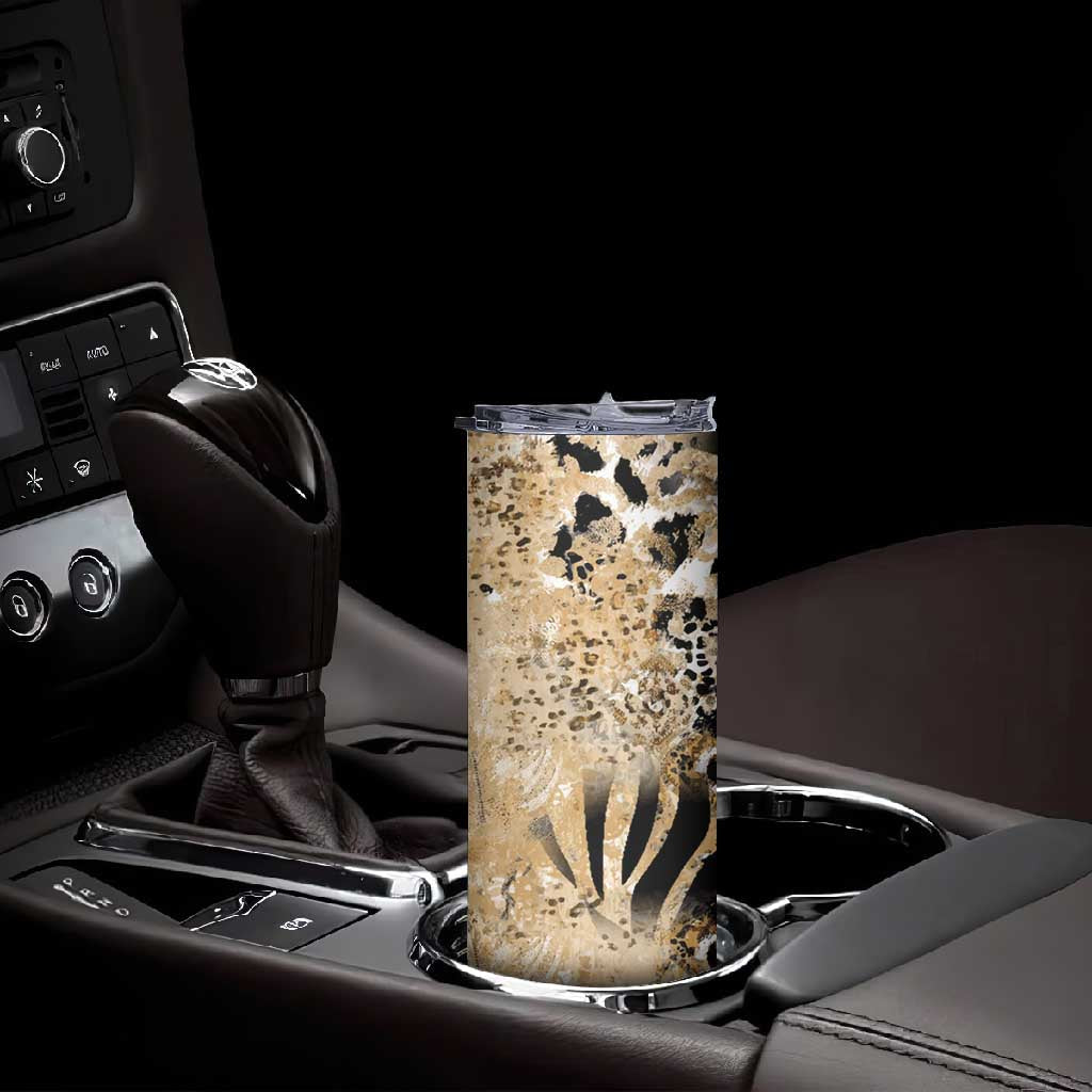 African Wild Animal Skins Skinny Tumbler Zebra Tiger Leopard Mix Skin LT9