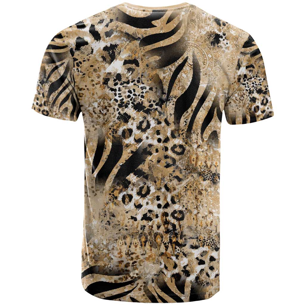 African Wild Animal Skins T shirt Zebra Tiger Leopard Mix Skin LT9