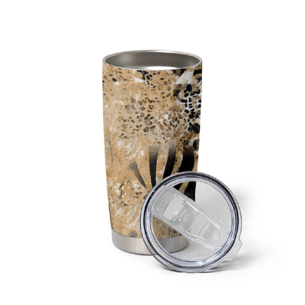 African Wild Animal Skins Tumbler Cup Zebra Tiger Leopard Mix Skin LT9