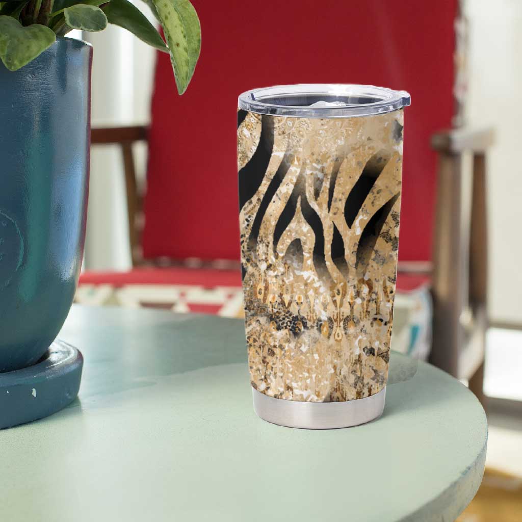 African Wild Animal Skins Tumbler Cup Zebra Tiger Leopard Mix Skin LT9