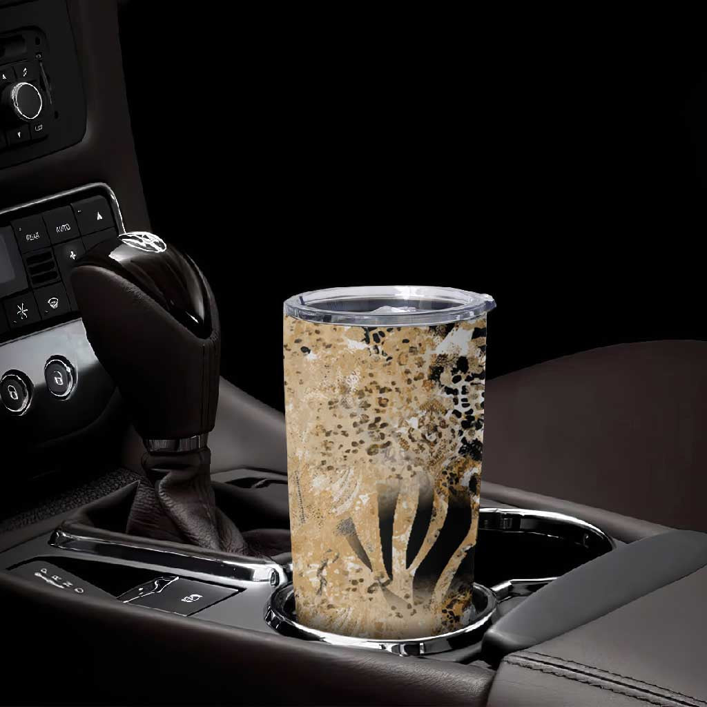 African Wild Animal Skins Tumbler Cup Zebra Tiger Leopard Mix Skin LT9