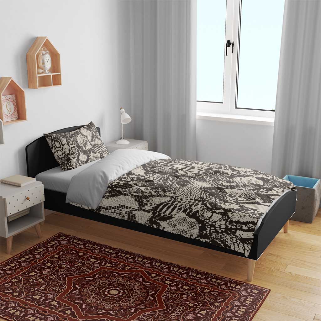 African Wild Animal Skins Bedding Set Snake and Crocodile Mix Skin LT9