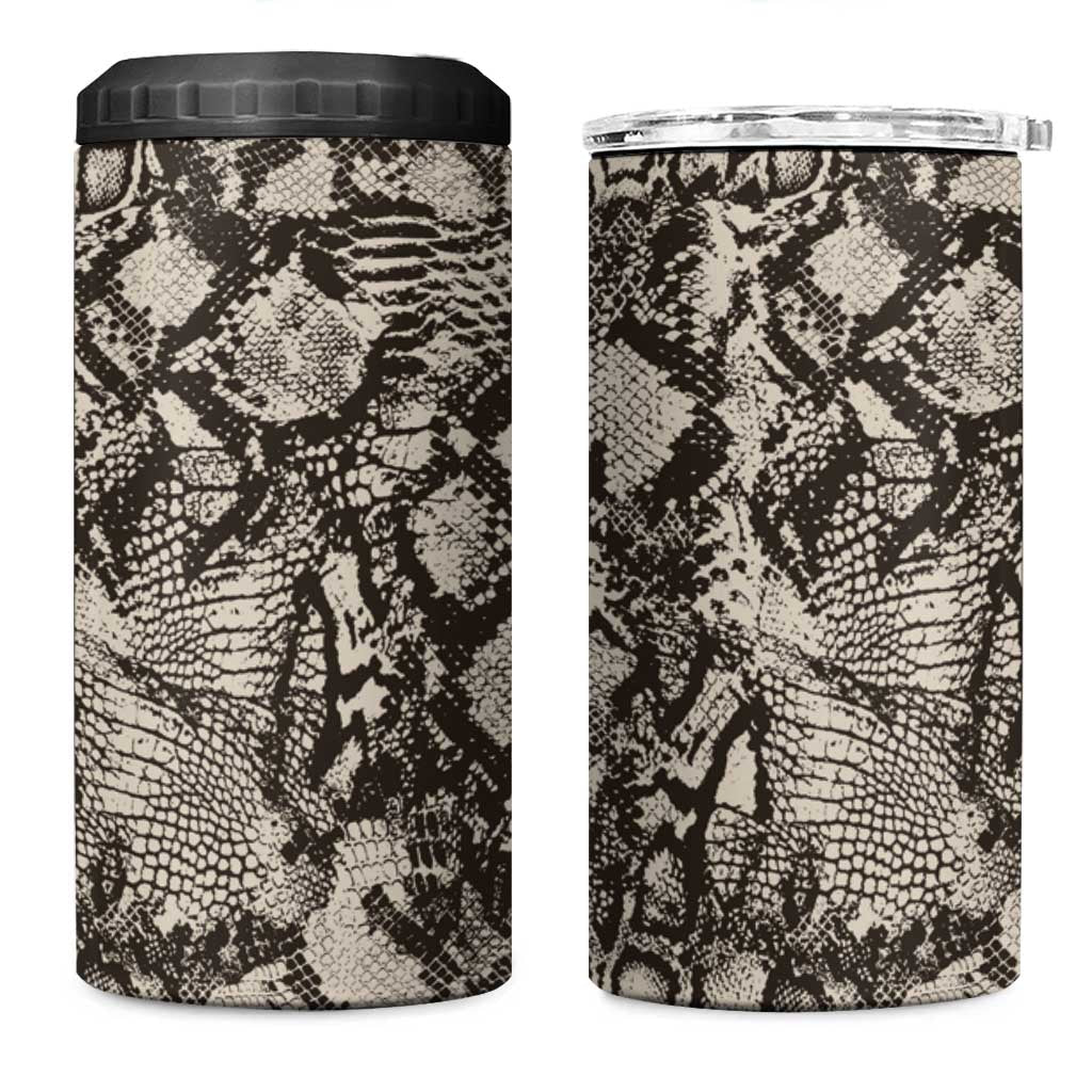 African Wild Animal Skins 4 in 1 Can Cooler Tumbler Snake and Crocodile Mix Skin LT9
