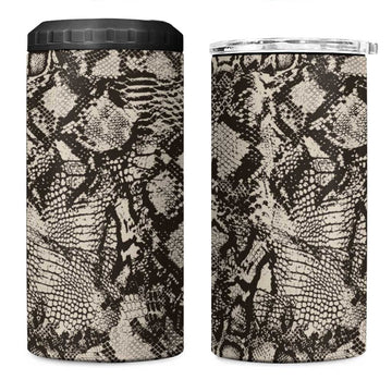 African Wild Animal Skins 4 in 1 Can Cooler Tumbler Snake and Crocodile Mix Skin LT9