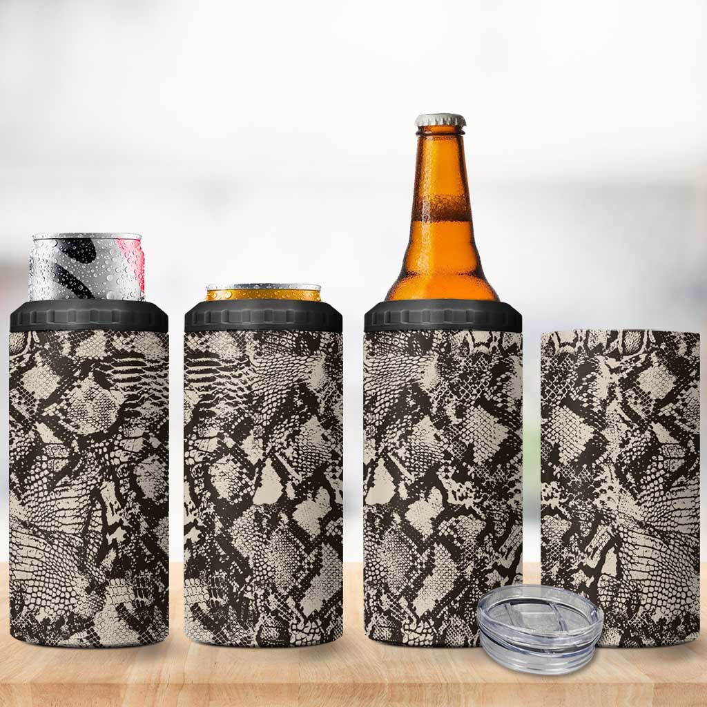 African Wild Animal Skins 4 in 1 Can Cooler Tumbler Snake and Crocodile Mix Skin LT9