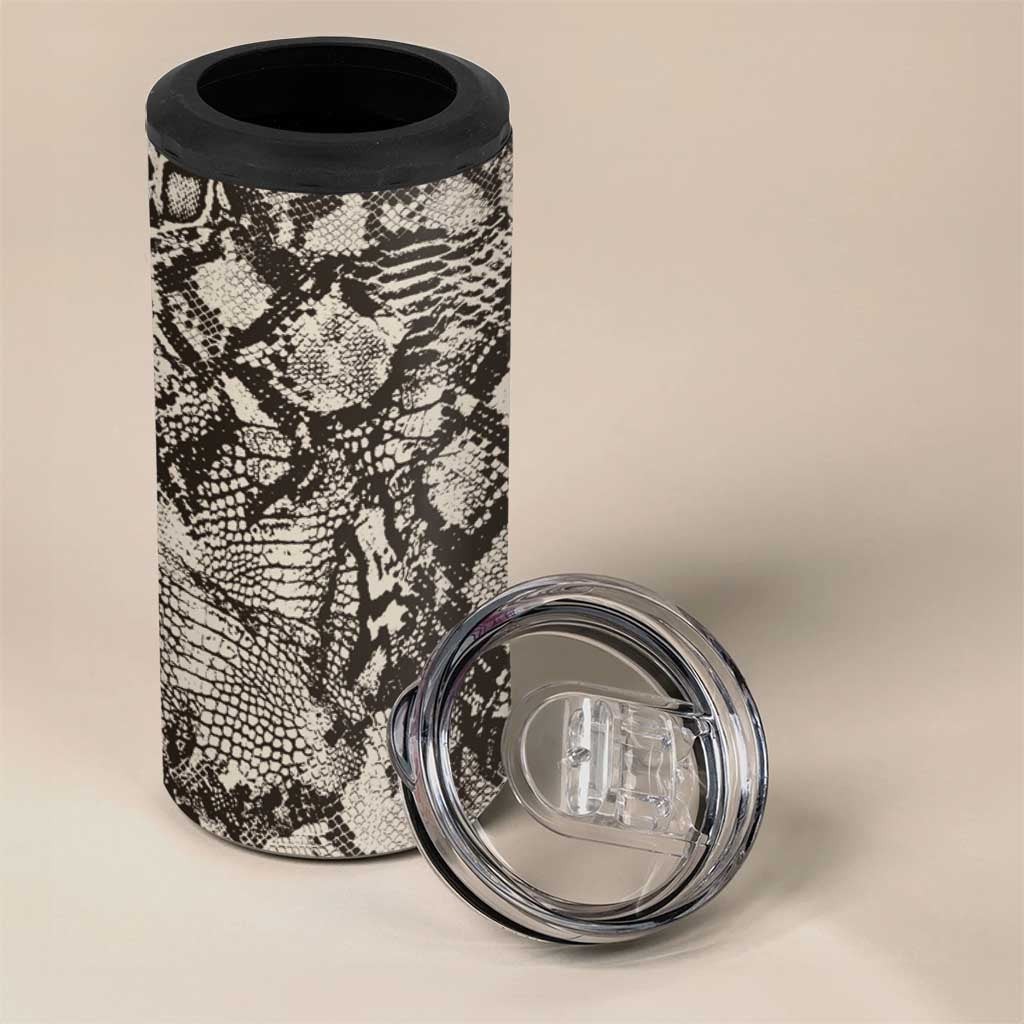 African Wild Animal Skins 4 in 1 Can Cooler Tumbler Snake and Crocodile Mix Skin LT9