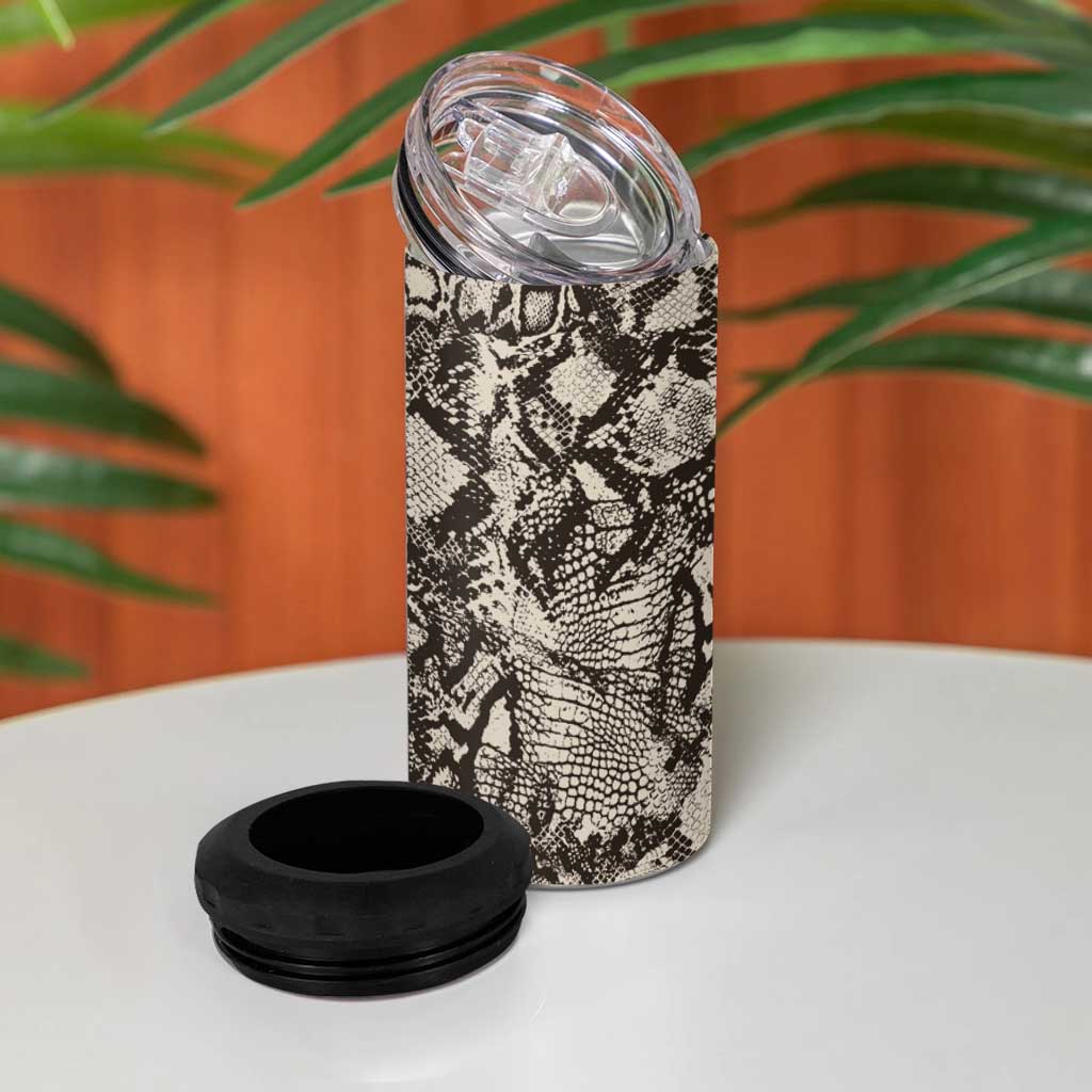 African Wild Animal Skins 4 in 1 Can Cooler Tumbler Snake and Crocodile Mix Skin LT9
