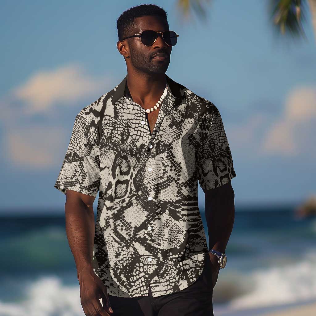 African Wild Animal Skins Hawaiian Shirt Snake and Crocodile Mix Skin LT9