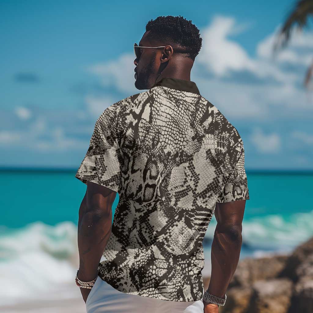 African Wild Animal Skins Hawaiian Shirt Snake and Crocodile Mix Skin LT9