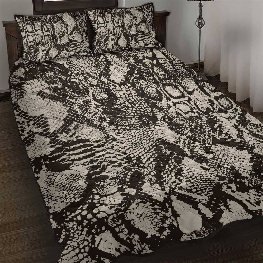 African Wild Animal Skins Quilt Bed Set Snake and Crocodile Mix Skin LT9