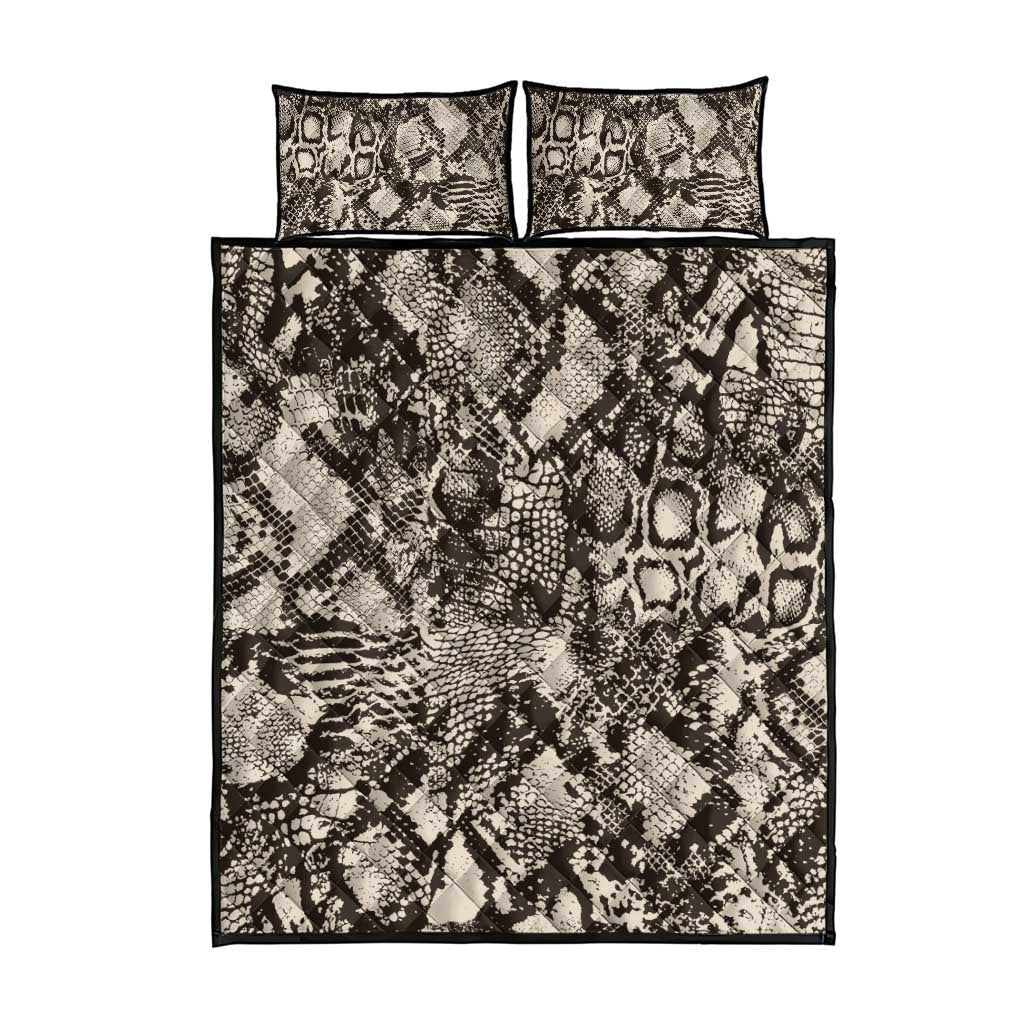 African Wild Animal Skins Quilt Bed Set Snake and Crocodile Mix Skin LT9