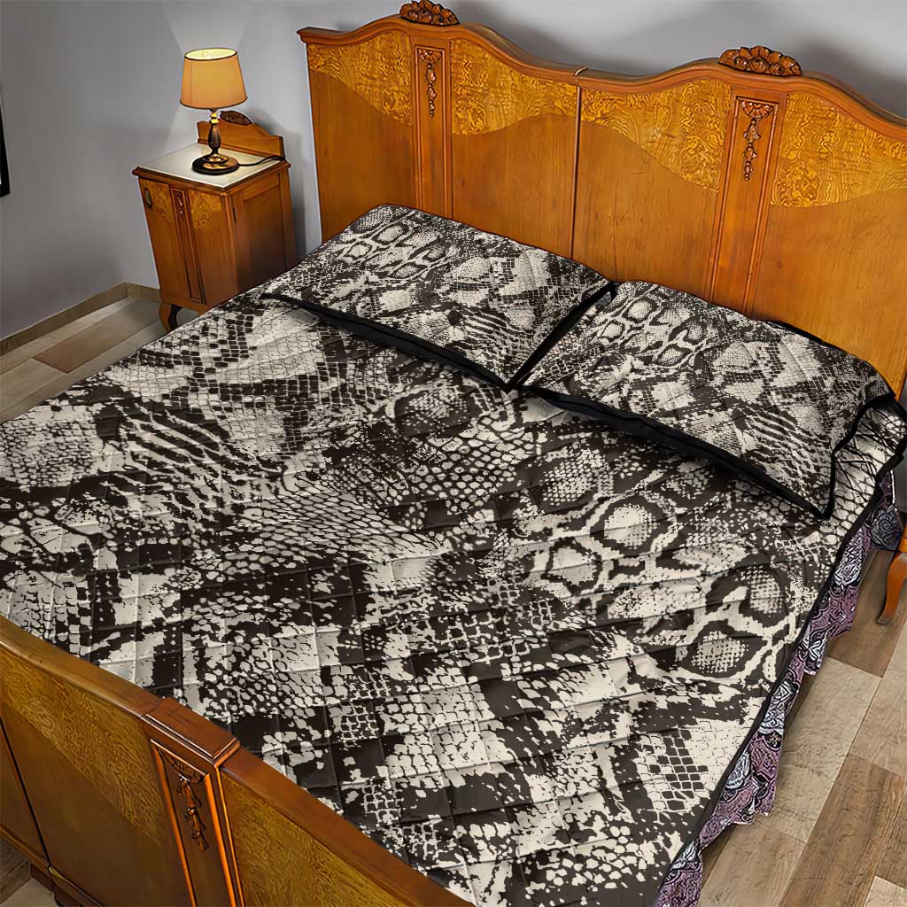 African Wild Animal Skins Quilt Bed Set Snake and Crocodile Mix Skin LT9