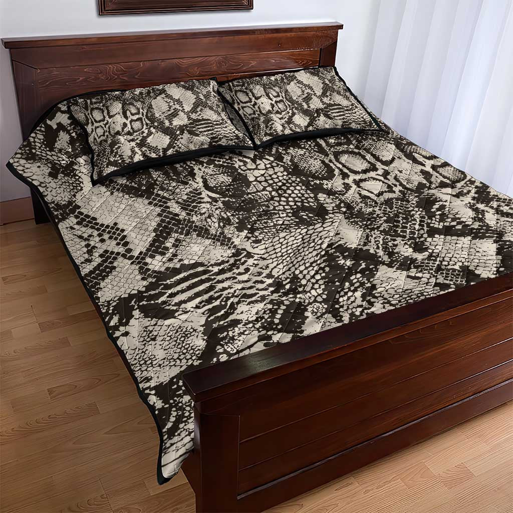 African Wild Animal Skins Quilt Bed Set Snake and Crocodile Mix Skin LT9