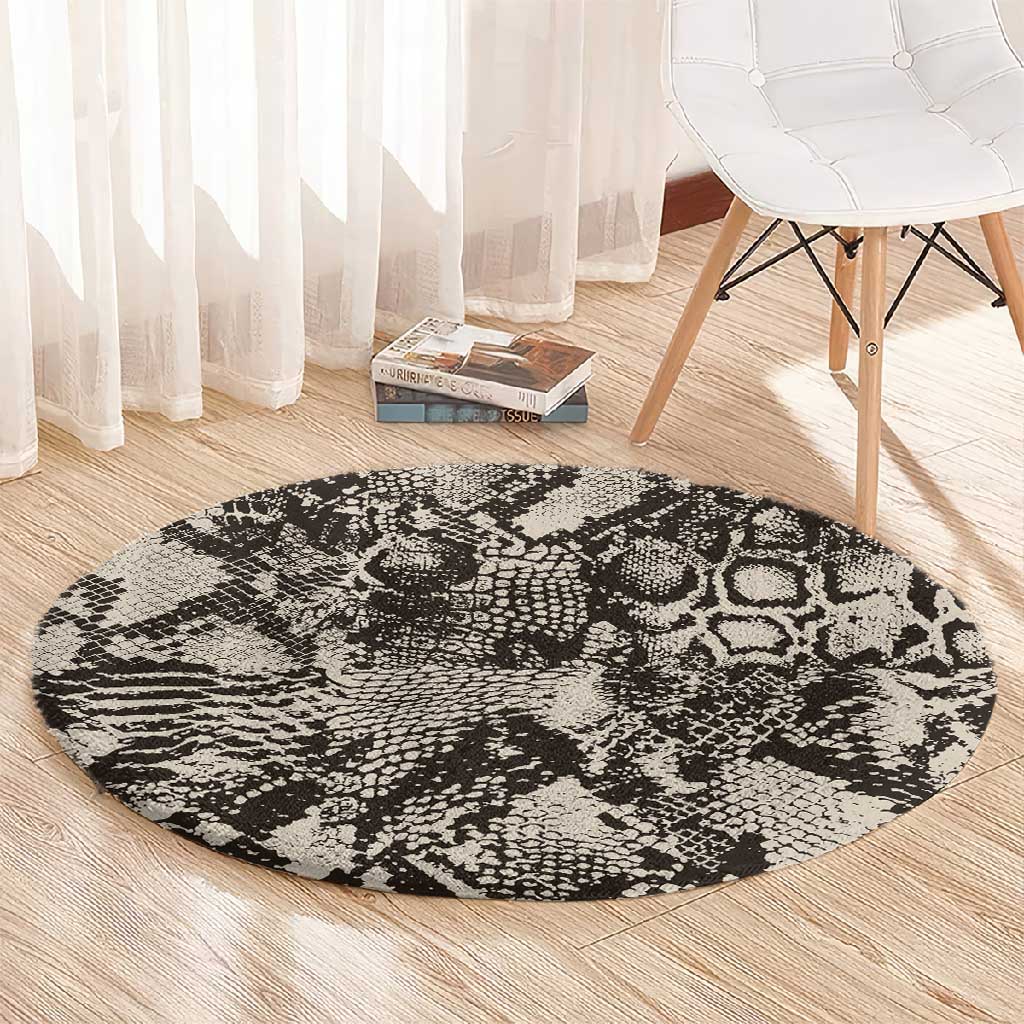 African Wild Animal Skins Round Carpet Snake and Crocodile Mix Skin LT9