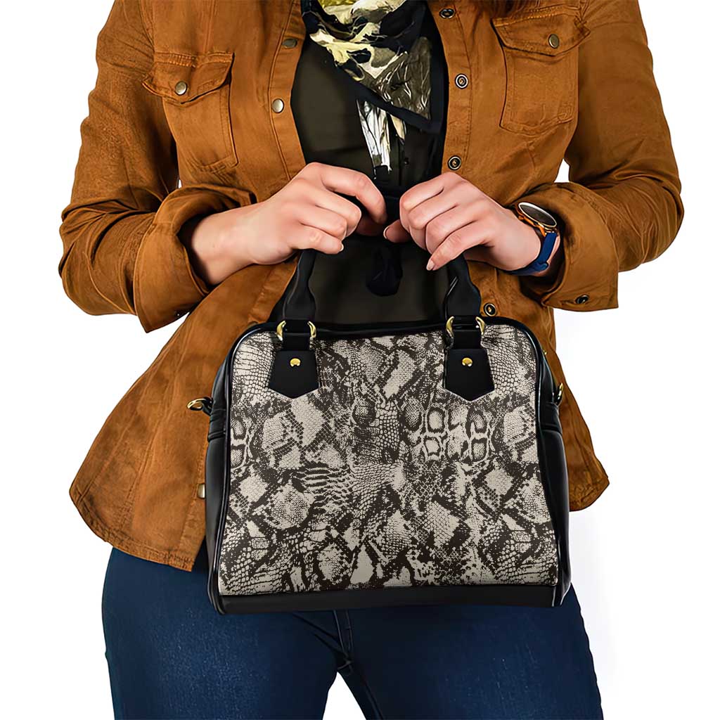Wild Animal Skins Shoulder Handbag Snake and Crocodile Mix Skin LT9