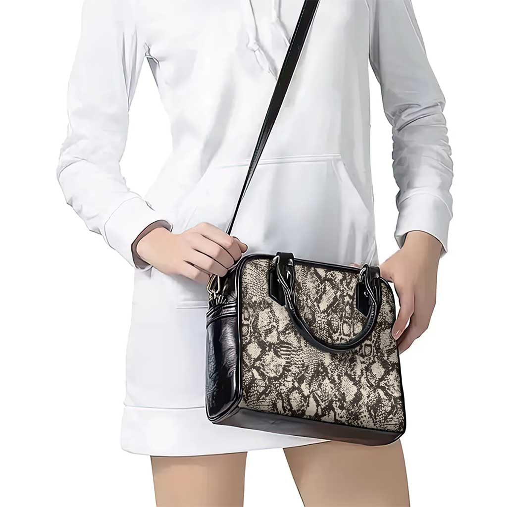Wild Animal Skins Shoulder Handbag Snake and Crocodile Mix Skin LT9
