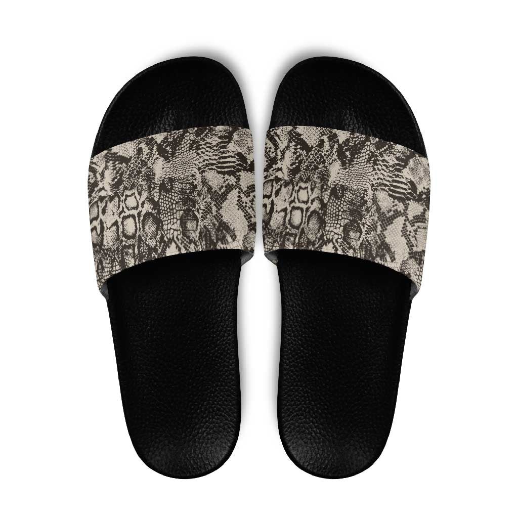 Wild Animal Skins Slide Sandals Snake and Crocodile Mix Skin LT9