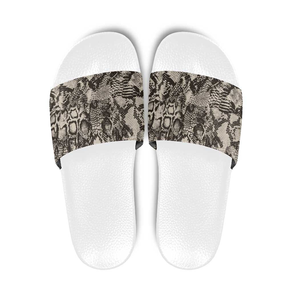 Wild Animal Skins Slide Sandals Snake and Crocodile Mix Skin LT9