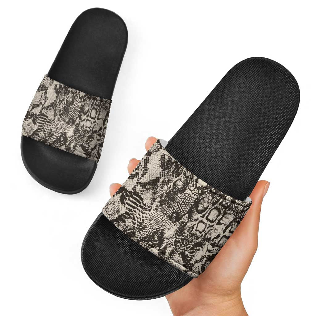 Wild Animal Skins Slide Sandals Snake and Crocodile Mix Skin LT9