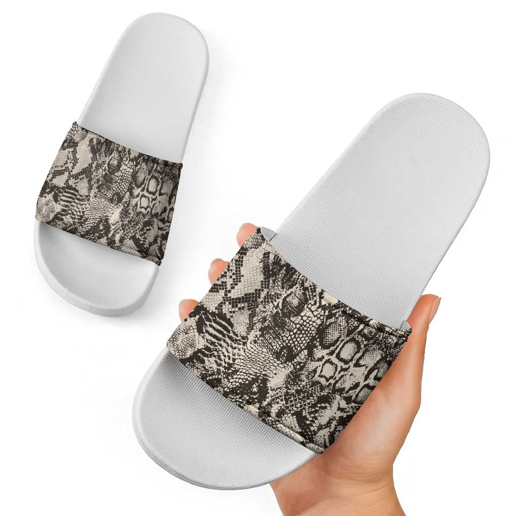Wild Animal Skins Slide Sandals Snake and Crocodile Mix Skin LT9