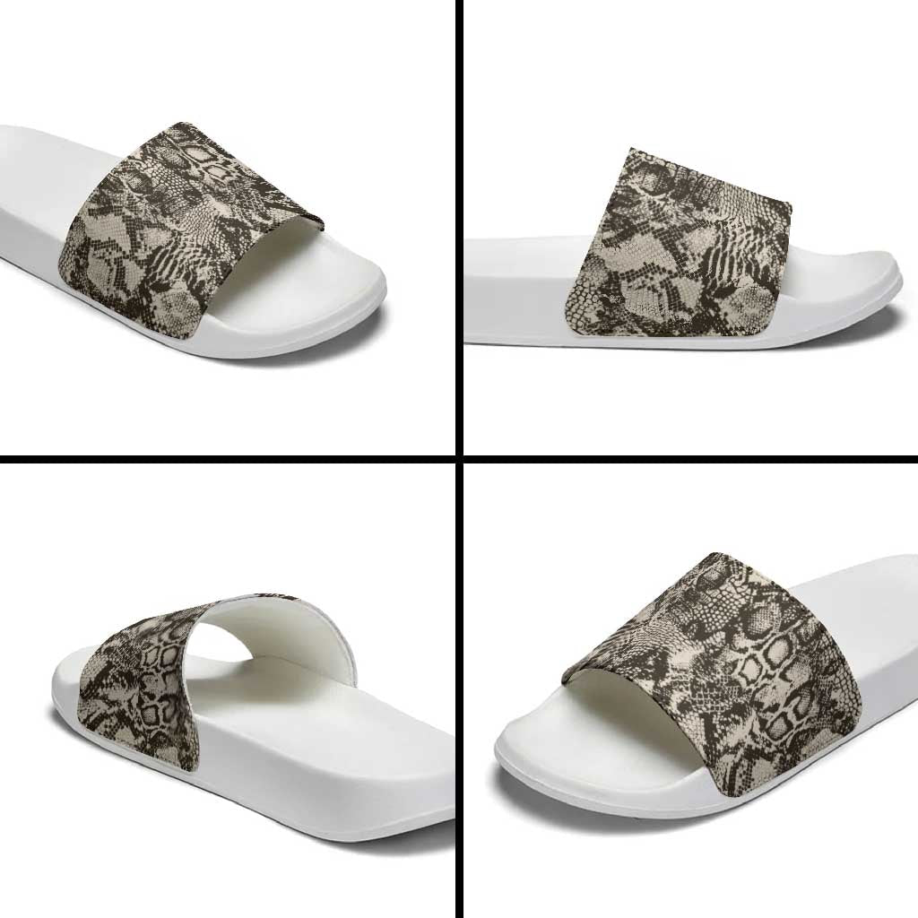 Wild Animal Skins Slide Sandals Snake and Crocodile Mix Skin LT9