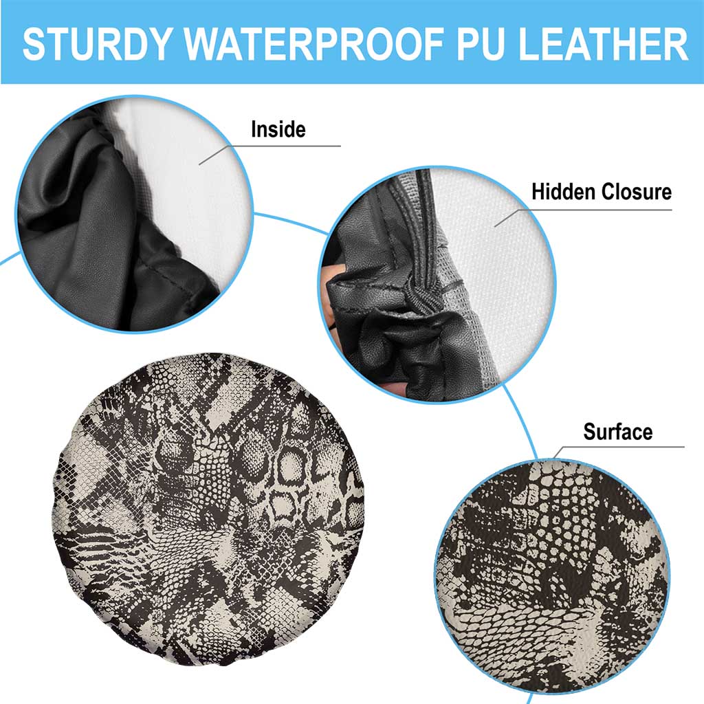 Wild Animal Skins Spare Tire Cover Snake and Crocodile Mix Skin LT9