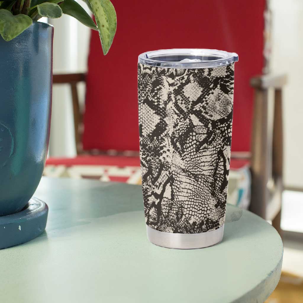 African Wild Animal Skins Tumbler Cup Snake and Crocodile Mix Skin LT9