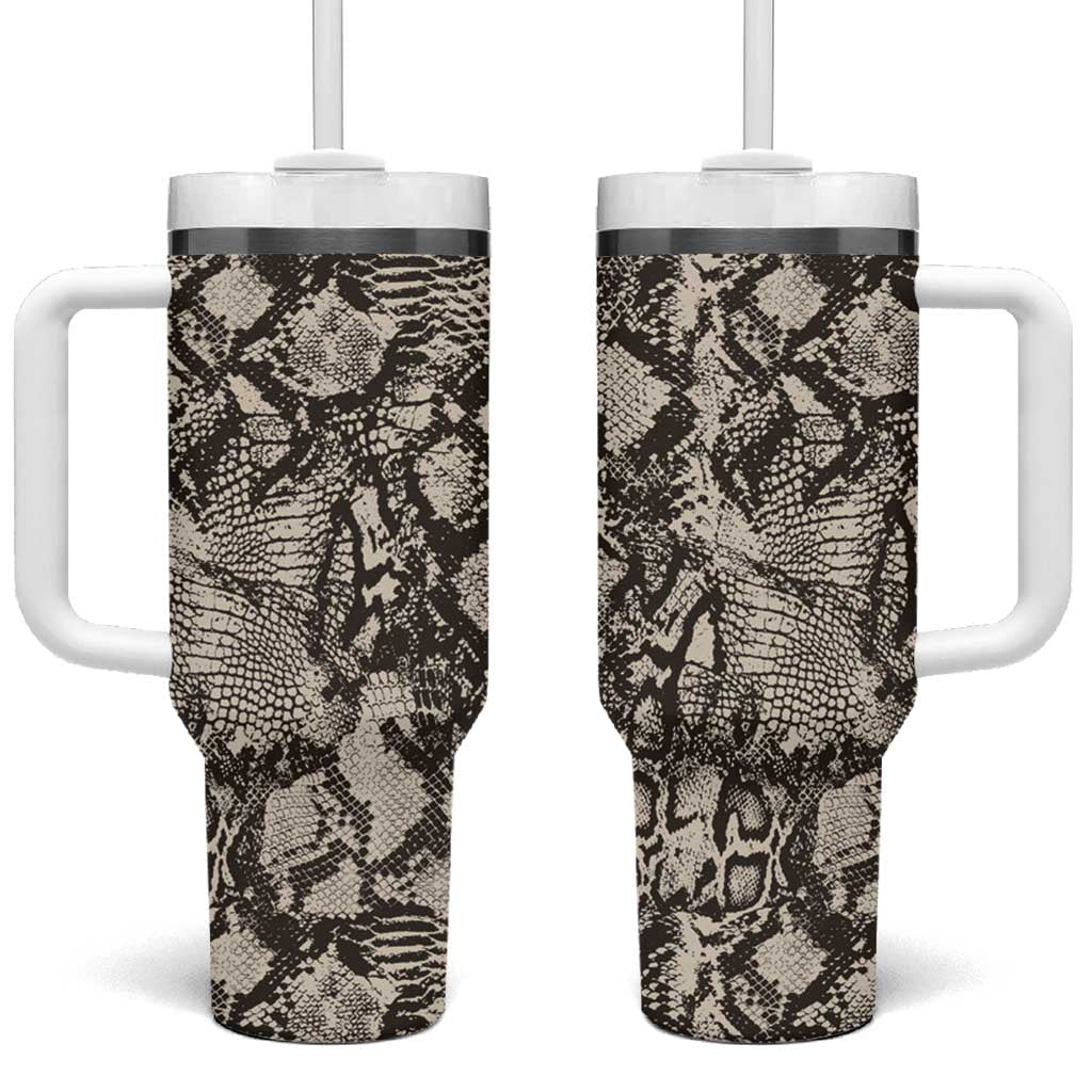 African Wild Animal Skins Tumbler With Handle Snake and Crocodile Mix Skin LT9