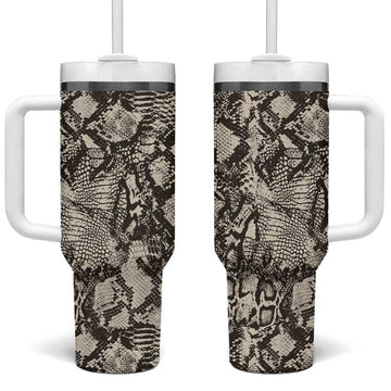 African Wild Animal Skins Tumbler With Handle Snake and Crocodile Mix Skin LT9