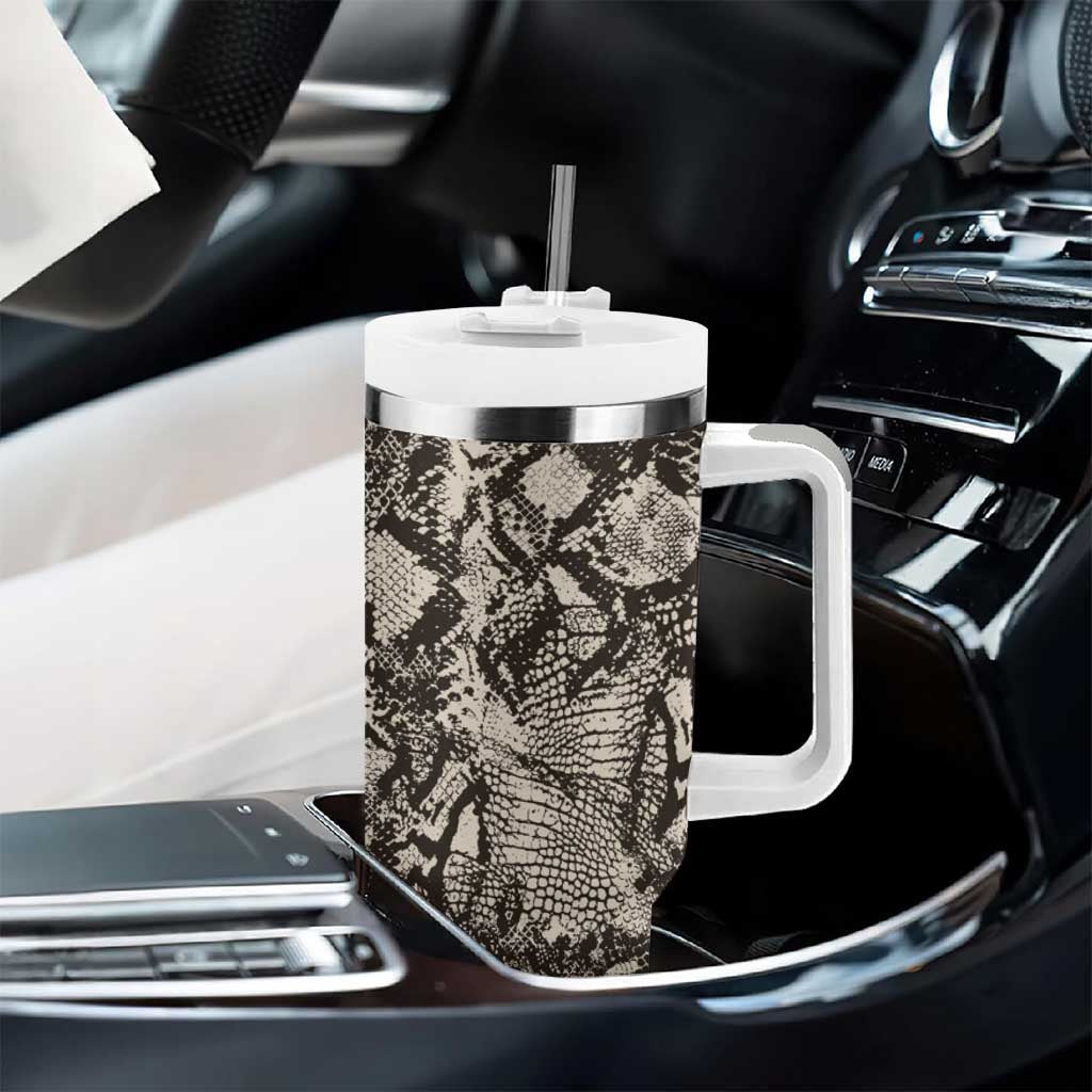 African Wild Animal Skins Tumbler With Handle Snake and Crocodile Mix Skin LT9
