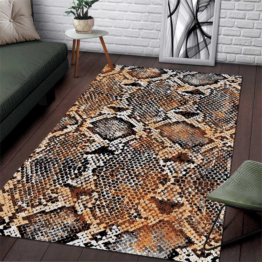 African Wild Animal Skins Area Rug Vintage Snake Skin Pattern LT9