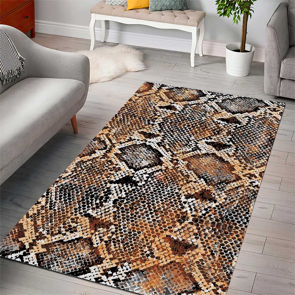African Wild Animal Skins Area Rug Vintage Snake Skin Pattern LT9