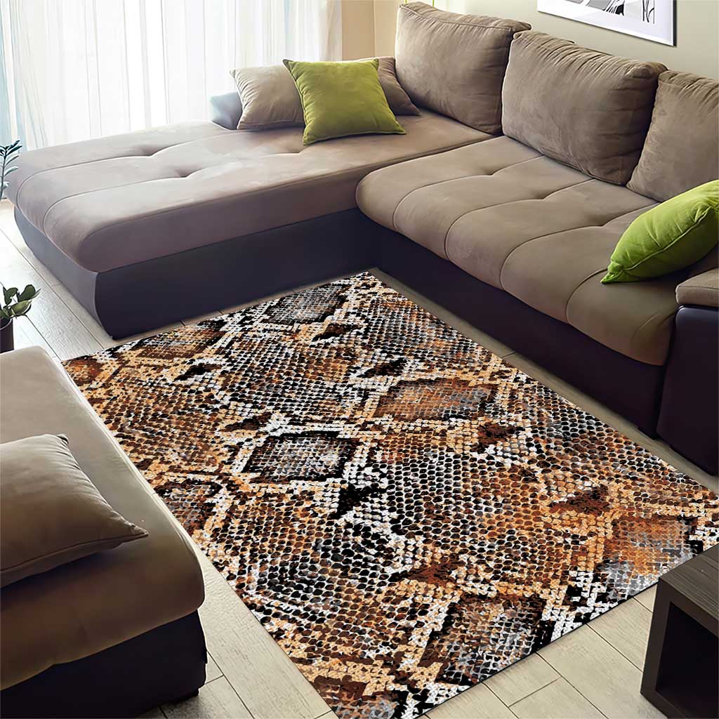 African Wild Animal Skins Area Rug Vintage Snake Skin Pattern LT9