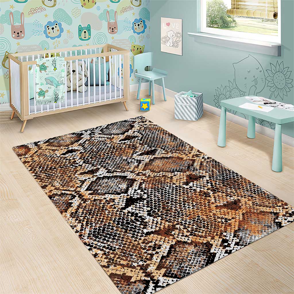 African Wild Animal Skins Area Rug Vintage Snake Skin Pattern LT9