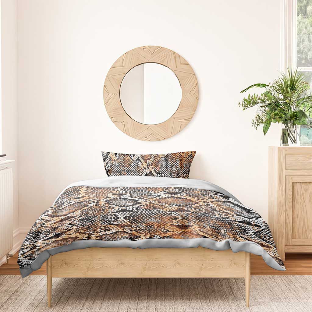 African Wild Animal Skins Bedding Set Vintage Snake Skin Pattern LT9